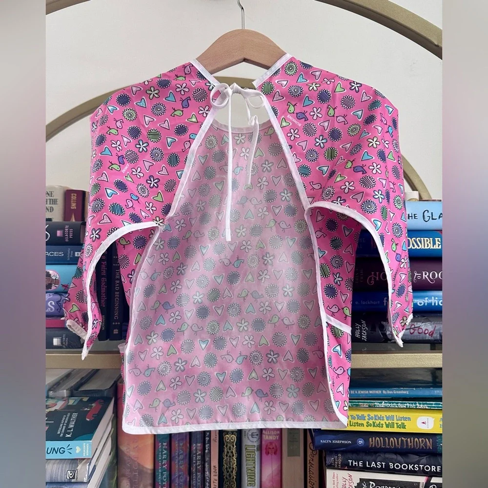 Bumkins Pink Waterproof Feeding Smock Bib 🌸